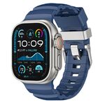 Per Apple Watch 46mm / 49mm / 45mm / 44mm Cinturino per orologio in fluorogomma con fibbia in titanio Field Path (blu)