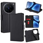 Per vivo X200 Pro 5G Custodia in pelle con fibbia laterale ultra sottile e flip orizzontale (nero)