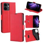 Per OPPO Reno13 F 5G / 4G Custodia in pelle con fibbia laterale ultra sottile e flip orizzontale (rosso)