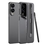 Per Samsung Galaxy S25 Edge 5G GKK Blade Custodia per telefono ultrasottile a copertura totale con penna (grigio)