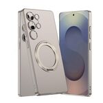 Per Samsung Galaxy S25 Ultra 5G GKK Custodia per telefono MagSafe con supporto girevole ultrasottile e tutto compreso (grigio titanio)