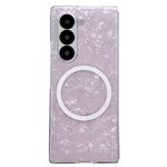 Custodia per telefono MagSafe con texture a conchiglia perlescente per Samsung Galaxy Z Fold6 (rosa)