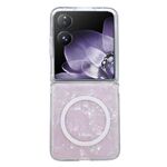 Custodia per telefono con texture a conchiglia perlescente per Xiaomi Mix Flip MagSafe (rosa)