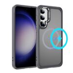 Per Samsung Galaxy S23 5G Custodia protettiva per obiettivo hardware MagSafe magnetica in TPU ibrida per PC (grigio)