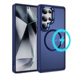 Per Samsung Galaxy S25 Ultra 5G Custodia protettiva per obiettivo hardware MagSafe Magnetic PC Hybrid TPU per telefono (blu)