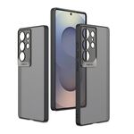 Per Samsung Galaxy S25 Ultra 5G GKK Custodia per telefono in PC con lente a scala semitrasparente e sensazione di pelle (nero)