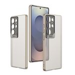 Per Samsung Galaxy S25 Ultra 5G GKK Custodia per telefono in PC con lente a scala semi-trasparente e sensazione di pelle (grigio titanio)