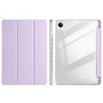 Per Xiaomi Redmi Pad SE 11 Custodia per tablet in pelle acrilica trasparente a 3 pieghe (viola taro)