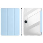 Custodia per tablet in pelle acrilica trasparente a 3 pieghe per Honor Pad 9 (blu ghiaccio)