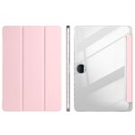 Custodia per tablet in pelle acrilica trasparente a 3 pieghe per Honor Pad 9 (rosa)