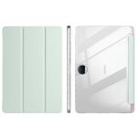 Custodia per tablet in pelle acrilica trasparente a 3 pieghe per Honor Pad 9 (verde chiaro)