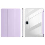 Custodia per tablet in pelle acrilica trasparente a 3 pieghe per Honor Pad 9 (viola taro)
