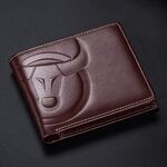 BULL CAPTAIN 0203 RFID Antifurto Portafoglio in pelle bovina con più scomparti per carte (caffè orizzontale)