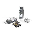 Adattatore OTG per lettore di schede trasparente USB-C/Type-C a SD/TF per PC/Laptop/Smartphone
