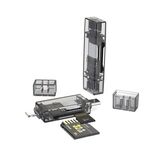 Adattatore OTG per lettore di schede trasparente da tipo C+8 pin a SD/TF per PC/laptop/smartphone