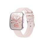 Orologio intelligente QS08 da 1,85 pollici a schermo intero con monitoraggio in tempo reale della frequenza cardiaca/glicemia/ossigeno nel sangue, avviso SOS, monitoraggio del sonno (rosa)