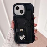 Per iPhone 13 Custodia per telefono con cinturino in pelle Love Holder Card Bag (nero)
