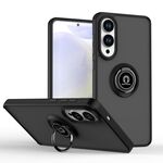 Per Samsung Galaxy S25 Edge 5G Q Shadow 1 Series TPU Hybrid PC Phone Case con anello (nero + nero)