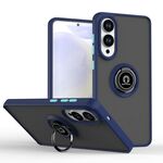 Per Samsung Galaxy S25 Edge 5G Q Shadow 1 Series TPU Hybrid PC Phone Case con anello (blu reale)