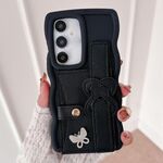 Per Samsung Galaxy S24 5G Custodia per telefono con cinturino in pelle Love Holder Card Bag (nero)