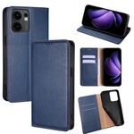Per OPPO Reno13 F 5G / 4G Custodia per telefono magnetica in pelle tinta unita Gloss Oil (blu)