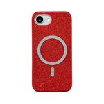 Per iPhone 16e Custodia per telefono in TPU magnetico MagSafe Glitter (rosso)