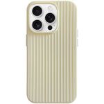 Per iPhone 16 Pro Max Macaroon Tile Stripe TPU Hybrid PC Phone Case (giallo)
