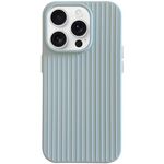 Per iPhone 16 Pro Max Macaroon Tile Stripe TPU Hybrid PC Phone Case (Blu)