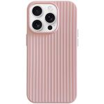 Per iPhone 16 Pro Max Macaroon Tile Stripe TPU Hybrid PC Phone Case (Rosa)