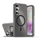 Per Samsung Galaxy S23 FE 5G Plating Gradient Discolor MagSafe Custodia per telefono con supporto (nero)