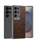 Per Samsung Galaxy S25 Ultra 5G GKK Custodia per telefono in pelle cerata e olio con lente a scala (marrone)