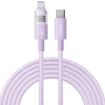 Cavo di ricarica rapida Baseus Display 20W Type-C a 8 pin, lunghezza: 2 m (viola)