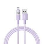 Cavo di ricarica rapida Baseus Display 2.4A USB-A a 8 pin, lunghezza: 1 m (viola)