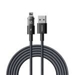 Cavo di ricarica rapida Baseus Display 2.4A USB-A a 8 pin, lunghezza: 2 m (nero)