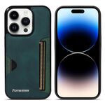 Per iPhone 14 Pro Forwenw F5 Series Integrated Card Bag Custodia per telefono (verde)