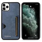 Per iPhone 11 Pro Max Forwenw F5 Series Integrated Card Bag Custodia per telefono (blu)