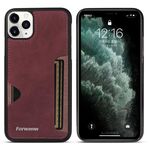Per iPhone 11 Pro Max Forwenw F5 Series Integrated Card Bag Custodia per telefono (rosso)