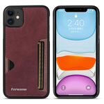 Per iPhone 11 Forwenw F5 Series Integrated Card Bag Custodia per telefono (rosso)