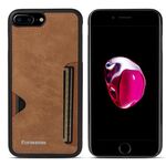 Per iPhone 7 Plus / 8 Plus Forwenw F5 Series Integrated Card Bag Custodia per telefono (marrone)
