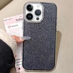 Per iPhone 14 Pro Custodia per telefono con copertura totale glitterata con cornice per fotocamera in strass incorporati (nero)