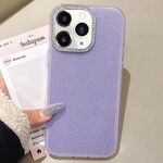 Per iPhone 11 Pro Max Custodia per telefono con copertura totale glitterata con cornice per fotocamera in strass incorporati (viola)