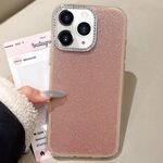 Per iPhone 11 Pro Max Custodia per telefono con copertura totale glitterata con cornice per fotocamera in strass incorporati (marrone)