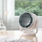 Ventilatore elettrico a circolazione d'aria da tavolo temporizzato N703 (bianco)