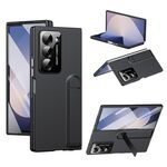 Per Samsung Galaxy Z Fold6 Custodia per telefono con supporto pieghevole integrato Skin Feel (nero)