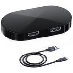 F12A per doppi monitor HDMI 2.0 Splitter 1x2 4K 30Hz 1080P 3D HDCP2.2 Adattatore HDMI, Spina: Spina UE