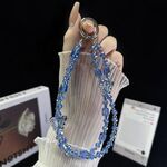 Semplice catena per telefono a doppia farfalla (blu)