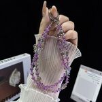 Semplice catena per telefono a doppia farfalla (viola)