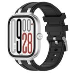 Per Redmi Watch 5 / Xiaomi Smart Band 9 Pro Cinturino in silicone con connettore in metallo argentato (nero)