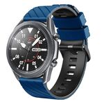 Cinturino per orologio in silicone bicolore Twill da 22 mm (blu nero)