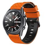 Cinturino per orologio in silicone bicolore Twill da 22 mm (arancione nero)